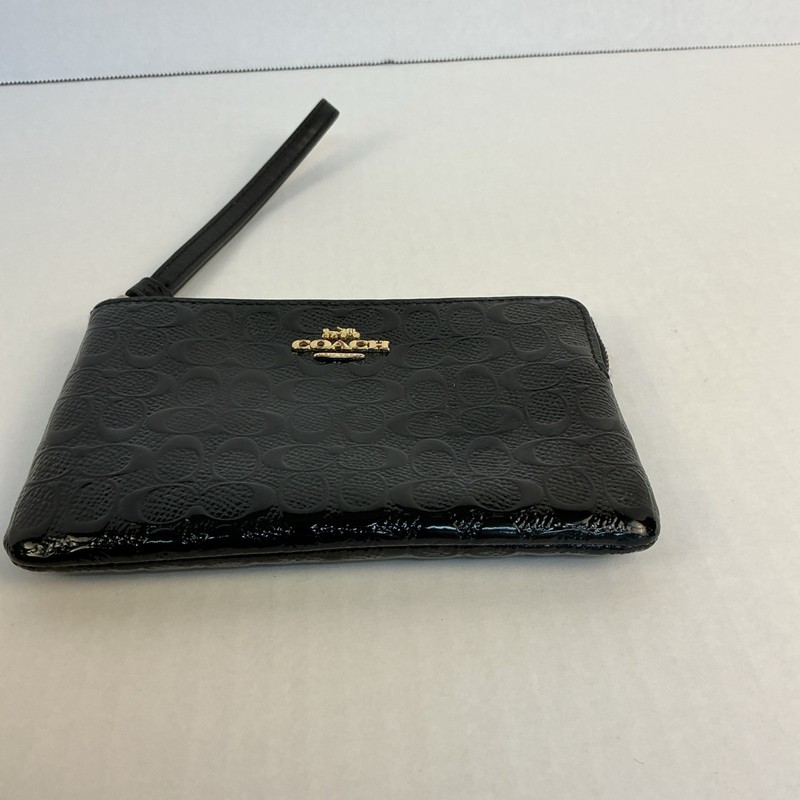 Coach Wristlet A1892 F58034 Zip Wallet Clutch Purse Black - Pre-Owned gallery