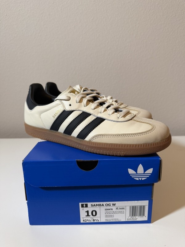 Samba OG Womens 10 Cream White/Core Black/Sand Strata Worn Once