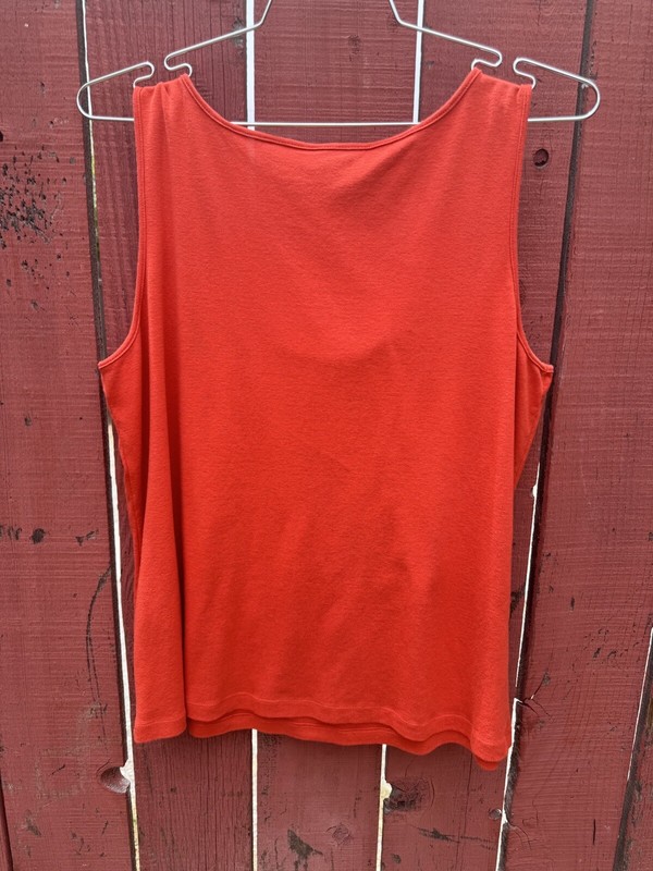 Avenue Beaded Orange Soft 100% Cotton Tank Top Plus Size Y2K Summer Boho Fairy gallery