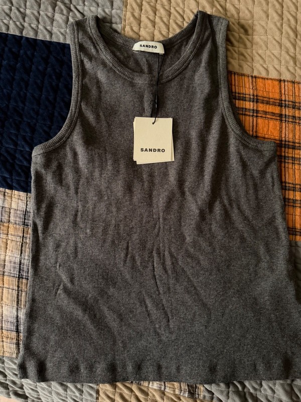 Sandro Gray Tank Top-One Size-Never Worn