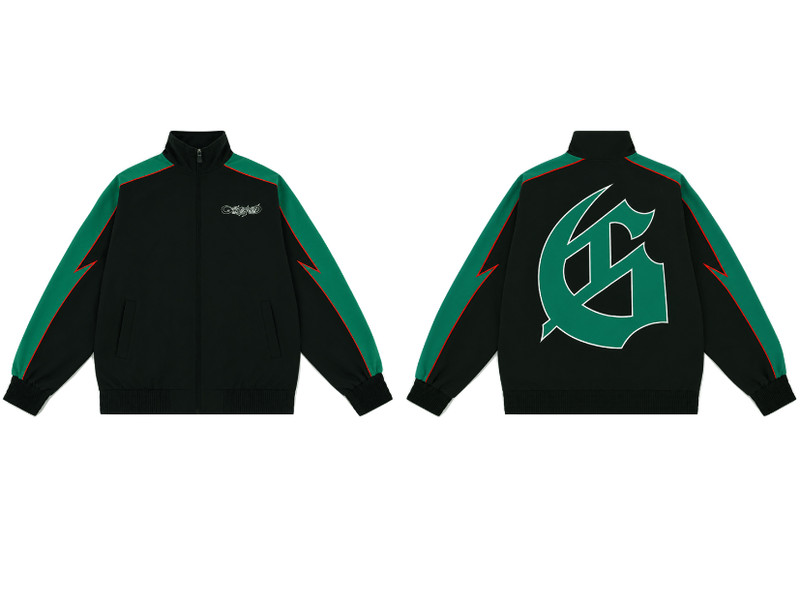 Unisex Embroidery Street Sports Jacket Godspeed Color Blocking Full Zip Jackets gallery