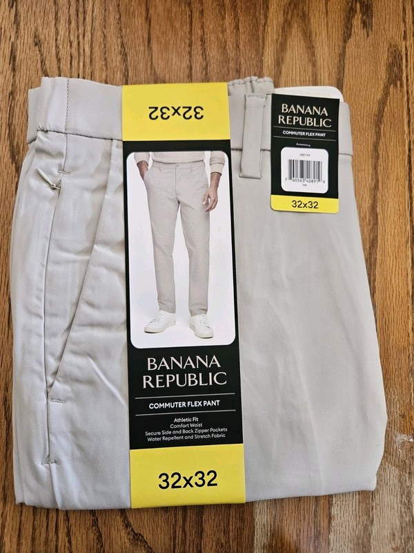 NWT Banana Republic Commuter Flex Pant 32×32 TAN