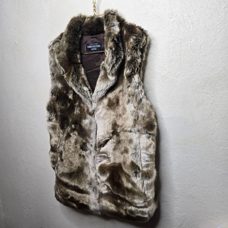Donna Salyers Fabulous Furs Vintage Faux Fur Vest gallery