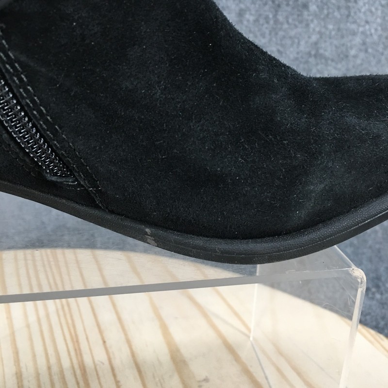 Earth Boots Womens 9 M Peak Porter Casual Side Zip Ankle Bootie Black Suede gallery