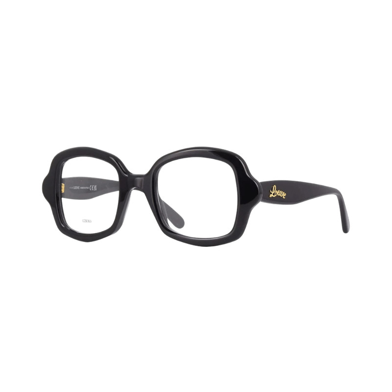 Loewe LW50066I Shiny Black Oversized Square Eyeglasses 49-22-140