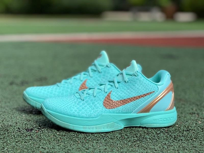 NK Kobe 6 Protro Jalen Brunson Statue of Liberty IQ5774-300 Men's Shoe Size 7-14