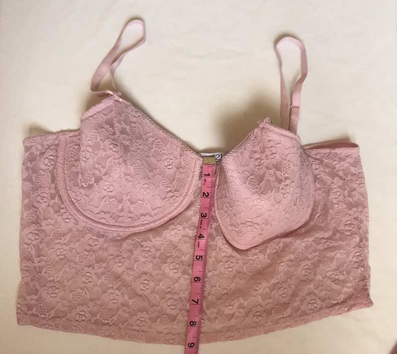 rue21 Pink Floral Lace Longline Underwire Bra, Adjustable Straps, XL gallery