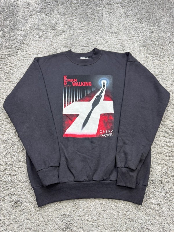 Vtg Dead Man Walking Sweatshirt Adult Medium Graphic Opera Pacific Crewneck Y2K