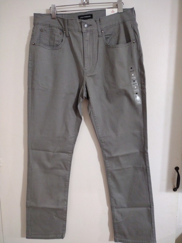 LUCKY BRAND PANTS JEANS 223 Straight Stretch Gray Mens Size 32×30 -NEW C437