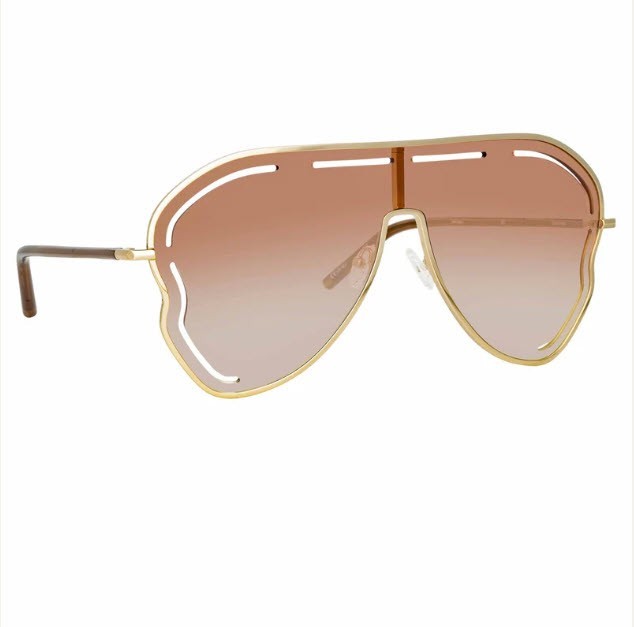 Linda Farrow Gardenia Butterfly Sunglasses Taupe Mathew Williamson Kika As Seen gallery