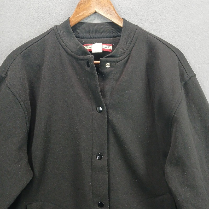 Tudor Court Bomber Jacket Women Large Black Long Sleeve Snap Front Hiking Winter gallery