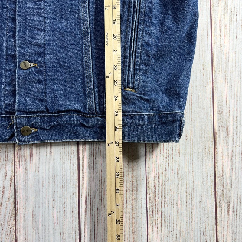 VTG 90s Carhartt Denim Jacket Mens XL Tall J12DST Jean Trucker Made in USA gallery