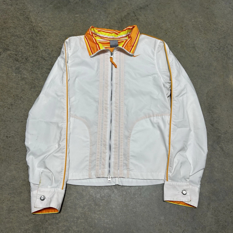 Vintage Y2K Nike Windbreaker Jacket White Women’s Size M