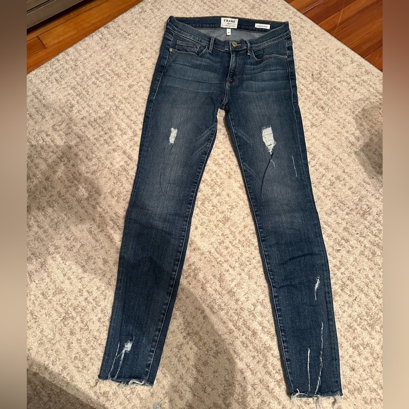 Frame Denim le skinny de Jeanne jeans in Sedgwick sz 30 gallery