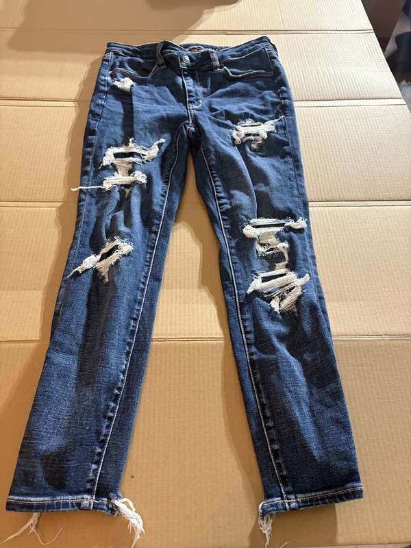 American Eagle Outfitters Womens High Rise Jegging Skinny Dark Wash Stretch 6