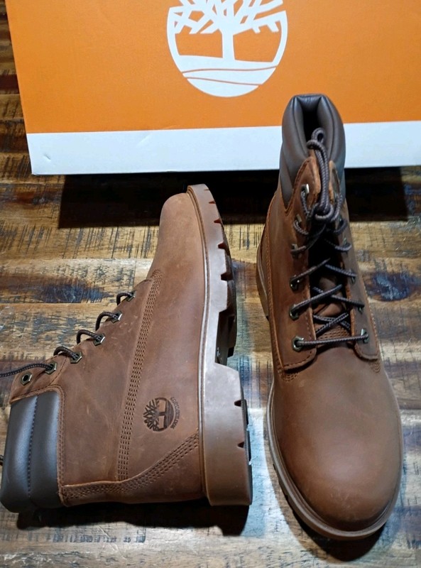 Timberland Womens Linden Woods 6″ Waterproof Premium Leather Boot Sz 7.5 Brown