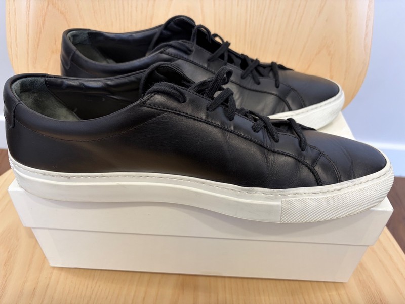 COMMON PROJECTS Original Achilles Low Top Black w/White Sole Sz 14-US/47-EU gallery