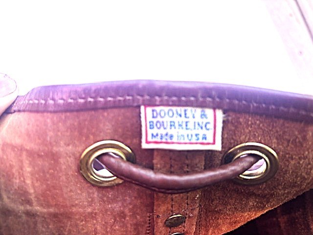 Vintage Dooney & Bourke Crocodile Leather Brown Bucket Drawstring Shoulder Bag gallery