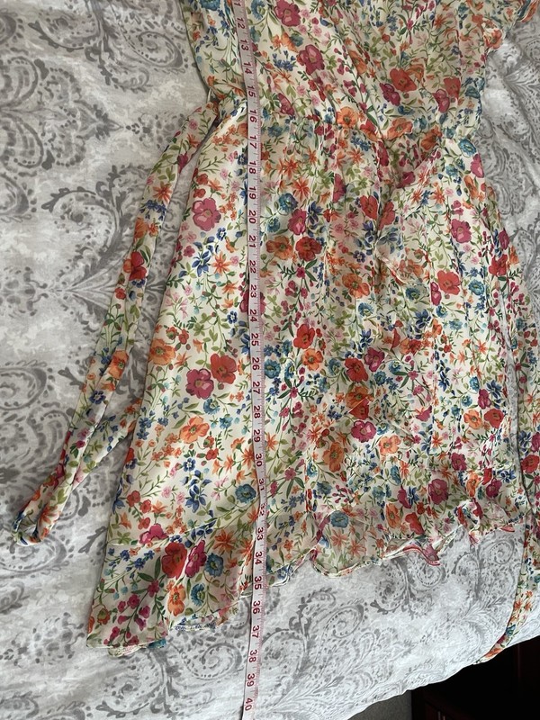 New Look NWT UK 16 EU 44 Floral Wrap Look Dress RP £29.99 gallery