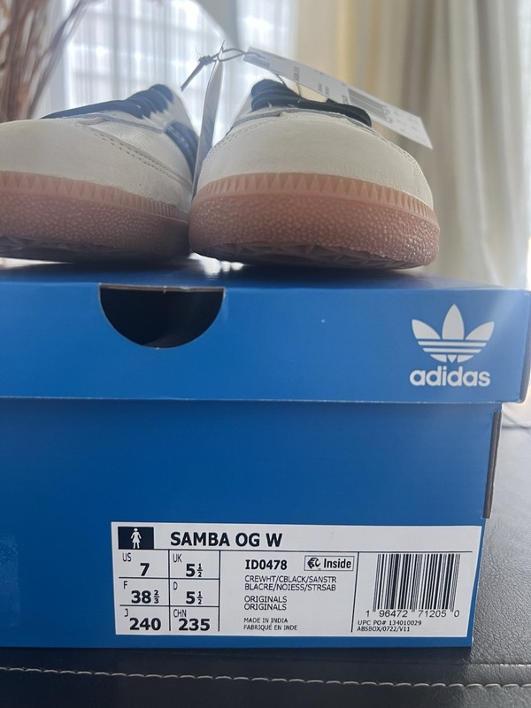 adidas Samba OG Cream White Sand Strata (Women's) ID0478 Women's Size 7 gallery