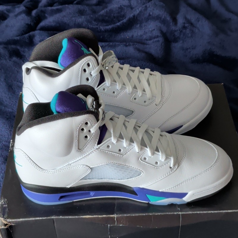 Jordan Air Jordan 5 Retro Grape 2025 White/Purple/Teal/Black HQ7978-100 gallery