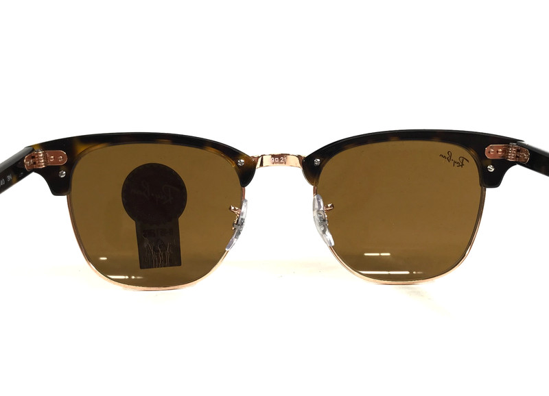 Ray-Ban Sunglasses RB3016 CLUBMASTER 1309/33 Polished Havana w B-15 Lenses 49 mm gallery