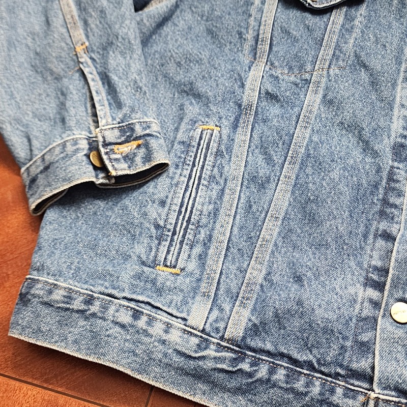 Vtg 90s Carhartt J12 DST Denim Trucker Jacket Mens 2XL Tall Made in USA 1999 2XL gallery