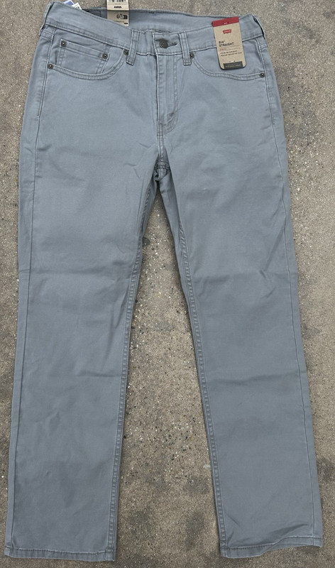 New Levi's 514 Straight Fit Stretch Medium Grey Pants Jeans Men Size 31x30 Blend gallery