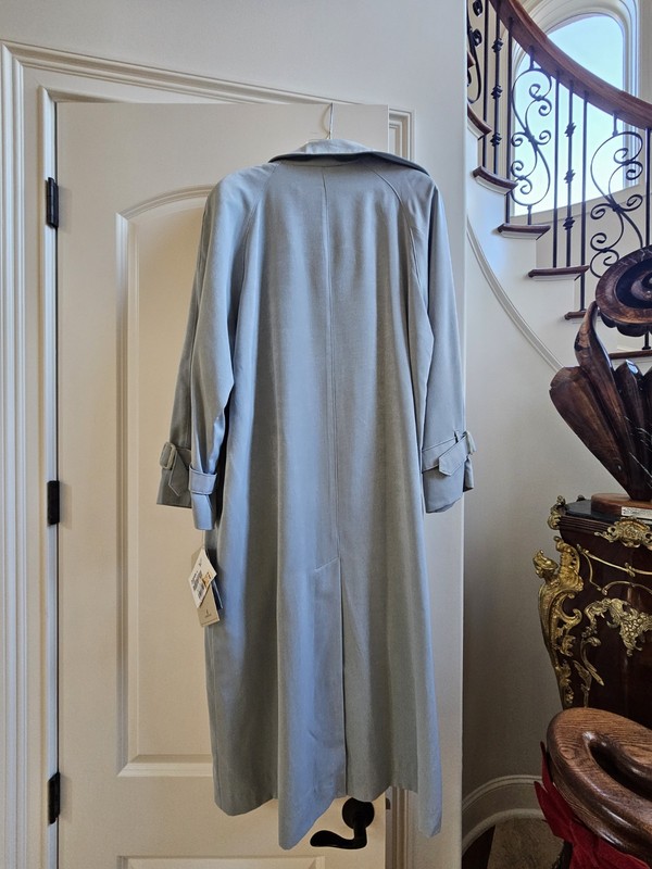 London Fog Raincoat, The Balmacaan, Style# 001270 455; Size 14; gray blue; NWT gallery