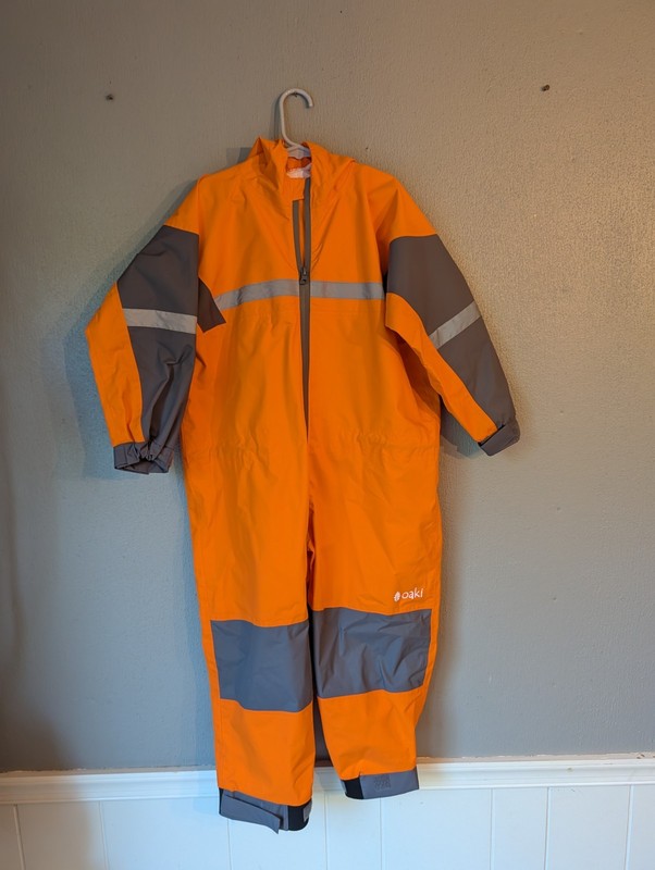 Oaki Oakiwear Kids Rain Suit Size 6/7 Green Outdoor Camping Nature School