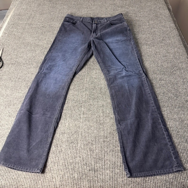Banana Republic Mens 34×34 Corduroy Pants Navy Blue Straight Leg 5-Pocket Trouse