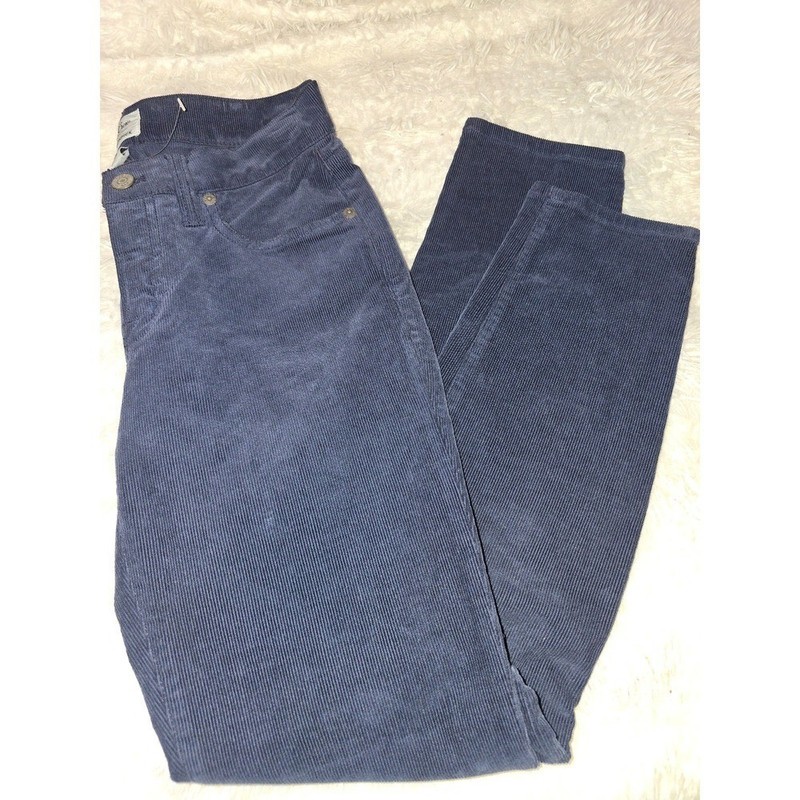 J.Crew Toothpick Navy Blue Fine Wale Corduroy Skinny Pants Jeans Size 25