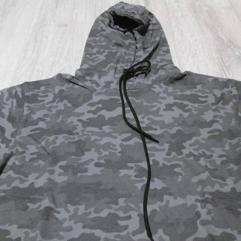 Peter Millar Men’s Small Hoodie Sweatshirt Lava Wash Camo Gale Gray LS Flawed
