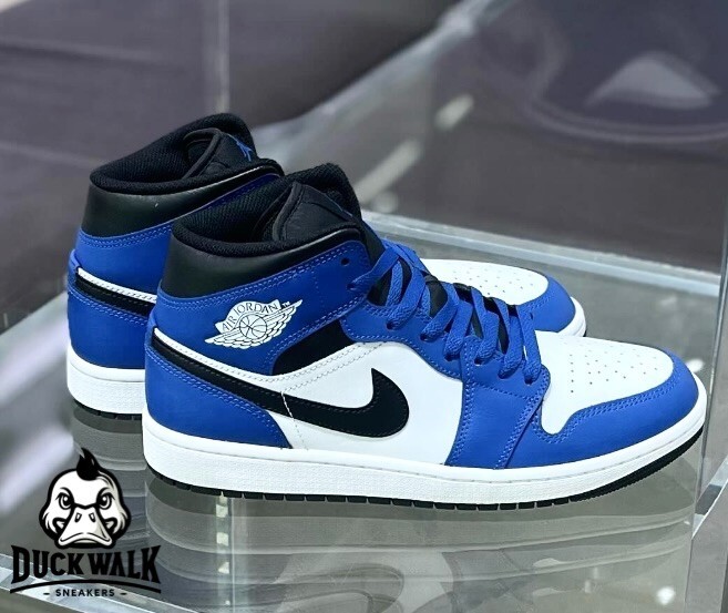 Nike Air Jordan 1 Mid Shoes Game Royal Black White DQ8426-402 Men’s Sizes NEW
