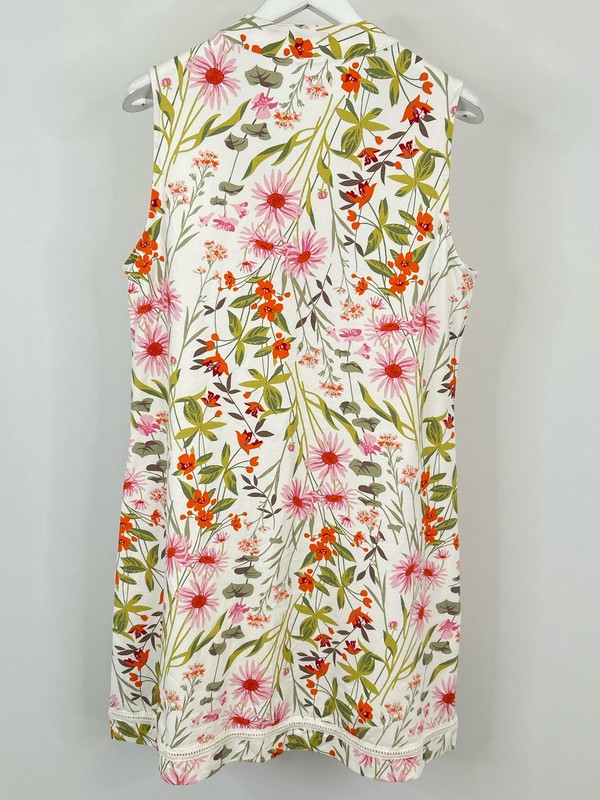 Spartina 449 Cotton Shift Comfort Floral Classic Size XL Green Print Women Dress gallery
