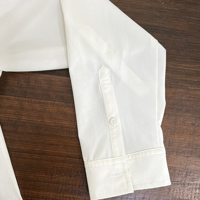 Eddie Bauer Women’s Classic Fit White Cotton Dress Shirt L 30/31 Pockets gallery