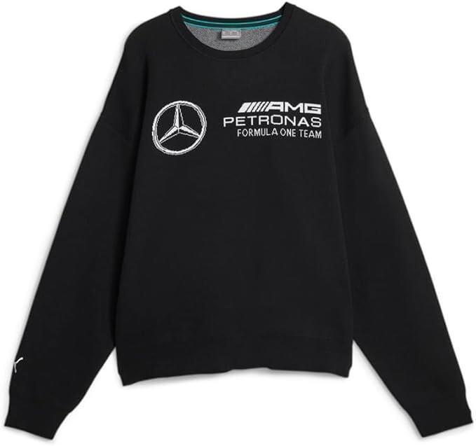 PUMA Mens Mapf1 Statement Knitted Crew Neck Sweatshirt Casual – Black