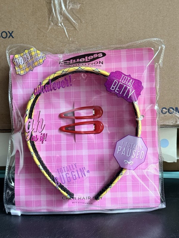 Clueless Headband & Clips Cher Hair Set Revolution Sorority Bachelorette Party