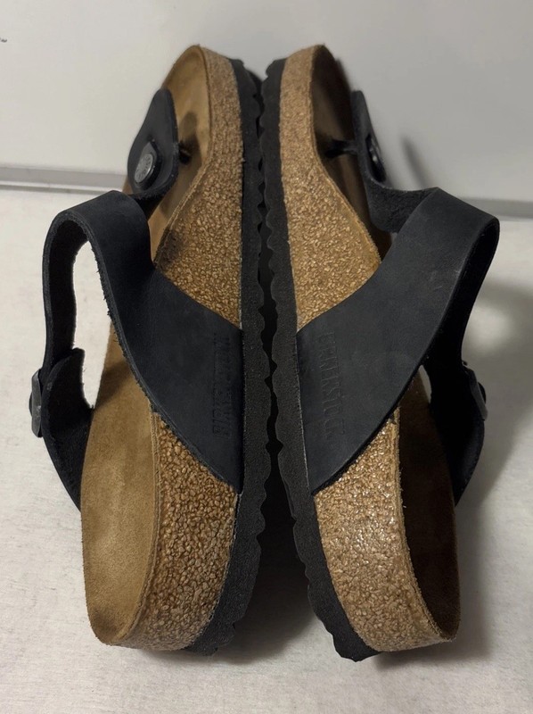 BIRKENSTOCK Gizeh BURKA-FLOR Thong FLIP FLOP Sandals in BLACK Eu 38 W-7-M-5 gallery