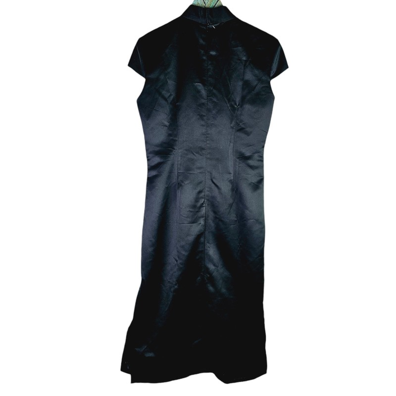 Vintage Y2K Ancient Moods Chinese Cheongsam Qipao Gold Dragon Embroidery Dress gallery