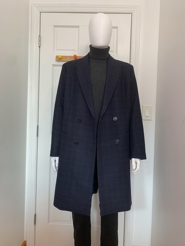 NWT Theory Men’s Baltic Multi Kensington Plaid Coat Size XXL $895 gallery