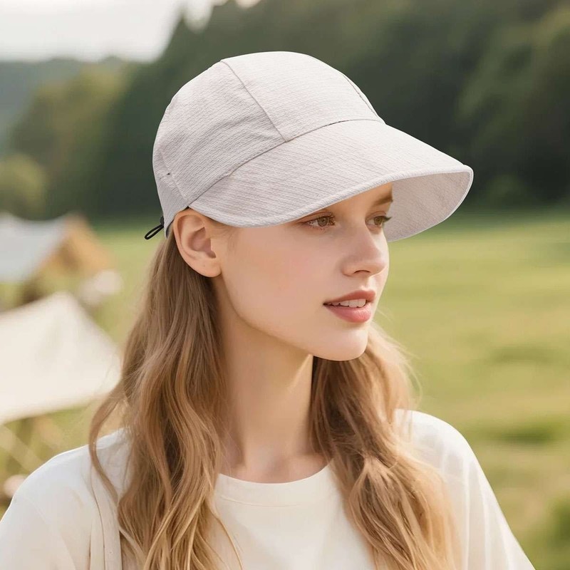 Women Wide Brim Hat Sun Summer Visor Beach Hats Adjustable UV Protection Cap gallery