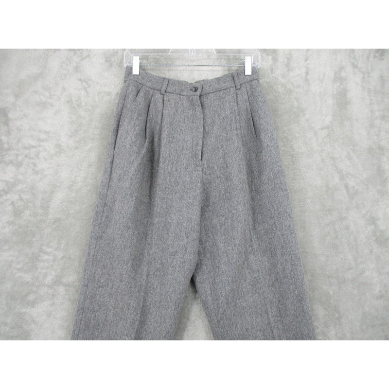 Vintage Laura Scott Pants Womens 12 Wool Pleated Trouser Office Preppy Lined gallery