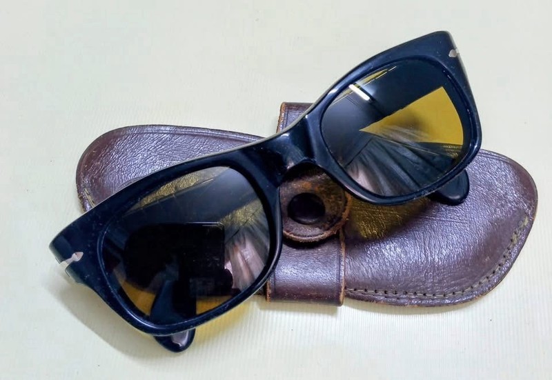 PERSOL 6201 RATTI Meflecto Vintage Sunglasses Man’s Frame Black Acetat “51”