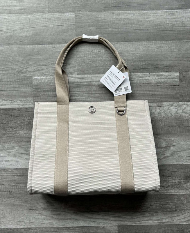 Lululemon Two Tone Canvas Tote Bag Purse New With Tags 10L
