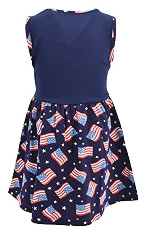 Girls Mermaid in The USA Sleeveless 4th of July Dress 8 Years Flag gallery