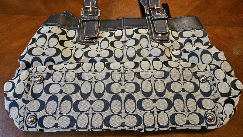 Coach purse 2000s M1126-19777E Navy and Gray