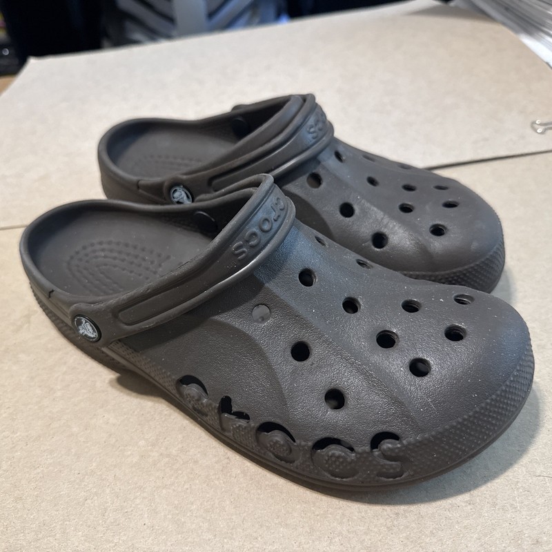 CROCS Baya Dark Brown Clogs M9 W11 – Preowned Very Clean