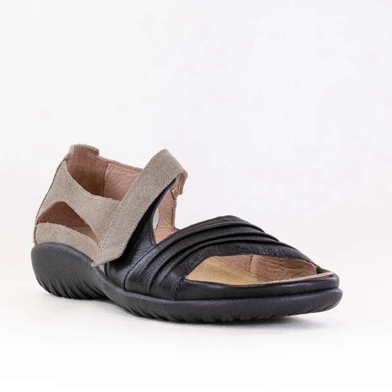 Naot Papaki 11125-NNM Sandal Women’s 9-9.5 40 Speckled Beige Soft Black Leather