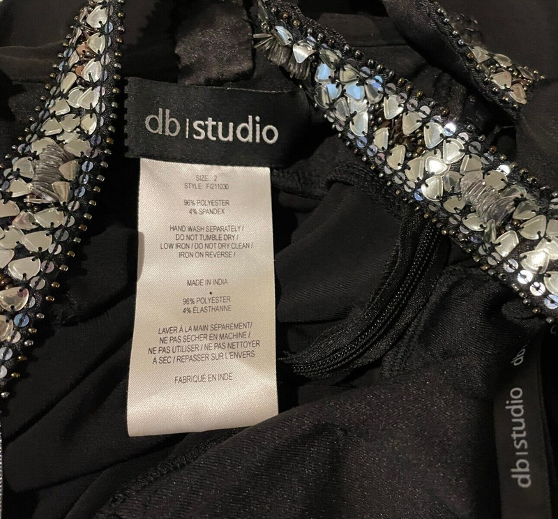 DB STUDIO Womens Long Black Evening Occasion Dress - Sz 2 gallery